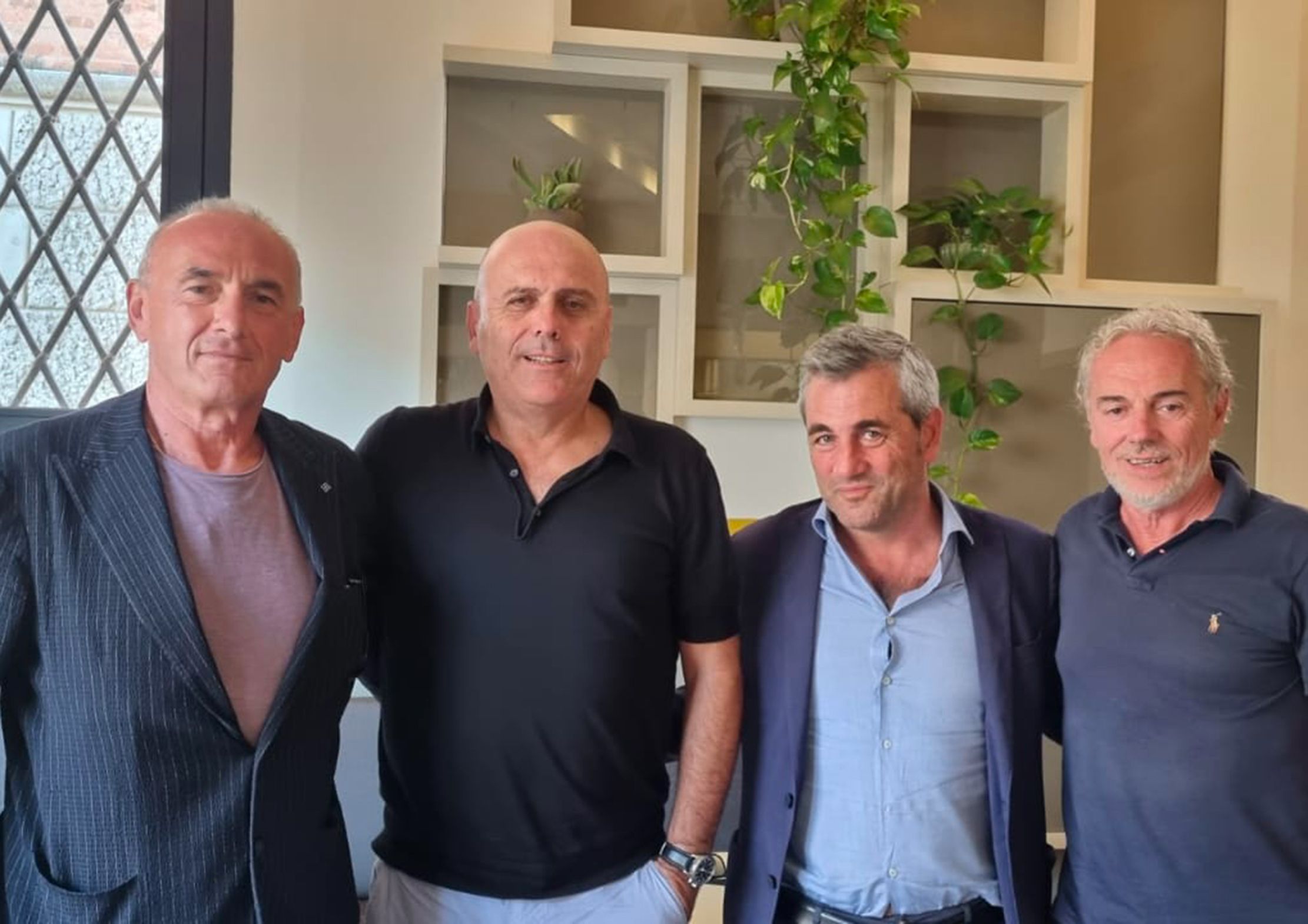 dirigenti mezzolara calcio Roberto Mazzanti, Alessandro Brunelli, Gabriele Pezzi e Max Calzolari